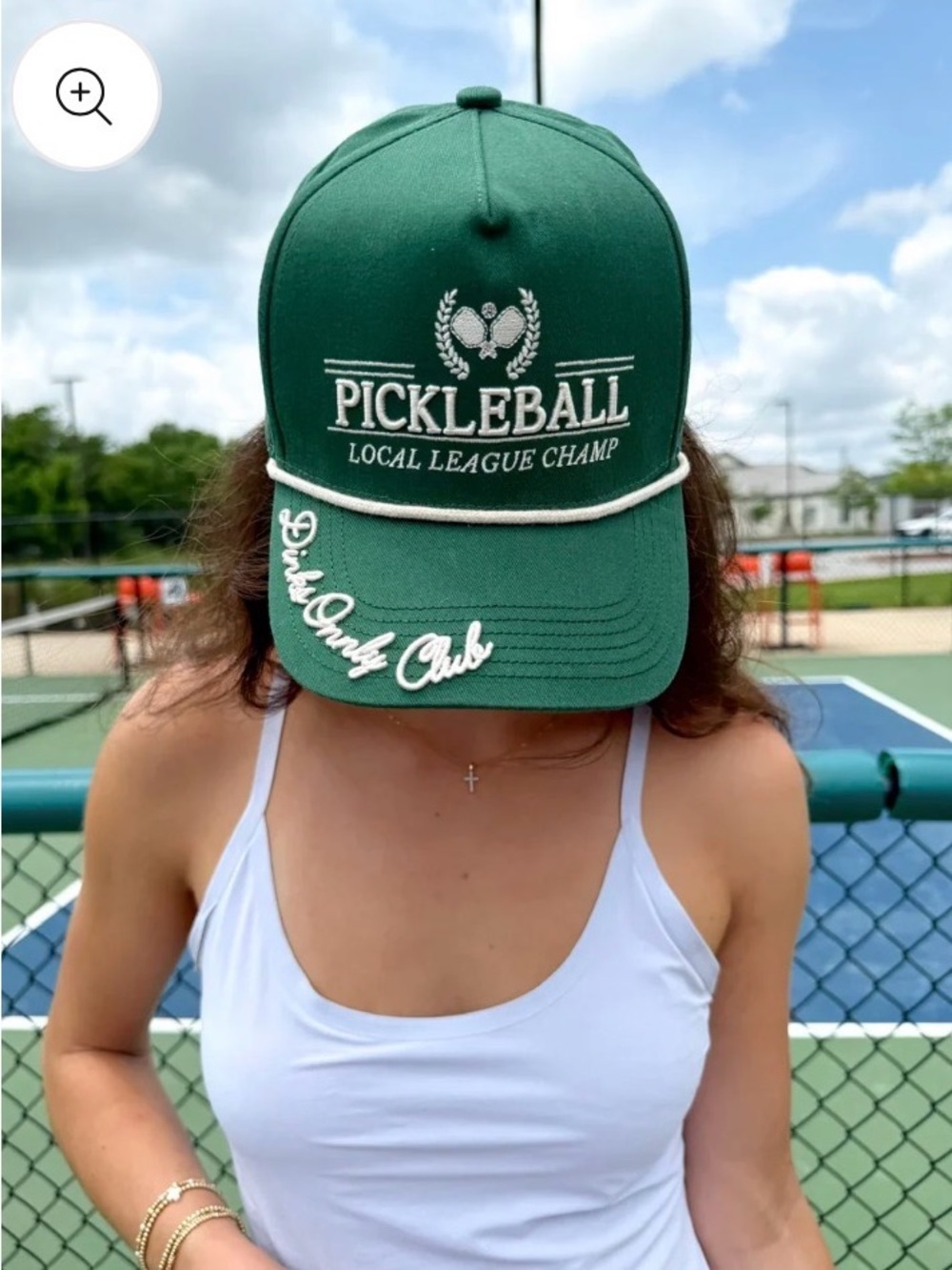 Pickleball Local League Champ Green Baseball Cap